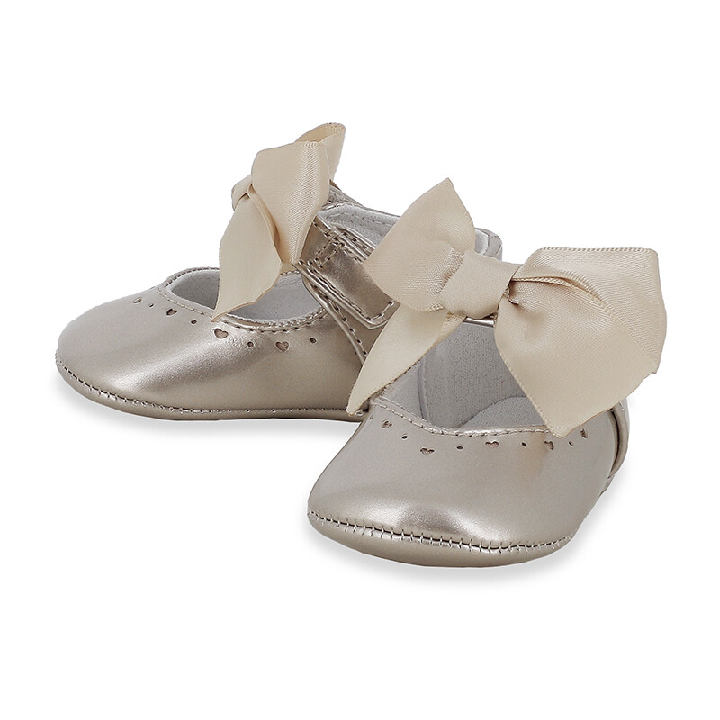 Mayoral Baby Girl Light Gold Mary Jane Shoes 9687*