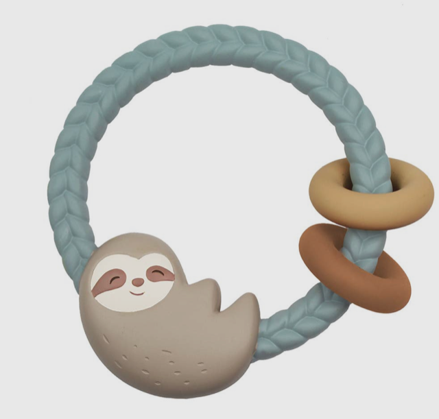 Itzy Ritzy Silicone Teether Rattles - Sloth*