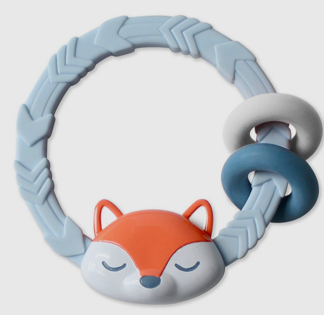 Itzy Ritzy Silicone Teether Rattles - Fox
