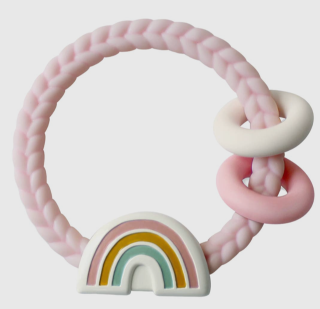 Itzy Ritzy Silicone Teether Rattles - Rainbow *
