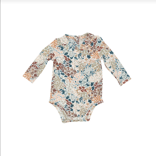 Angel Dear Painted Fall Floral Pink Bodysuit*