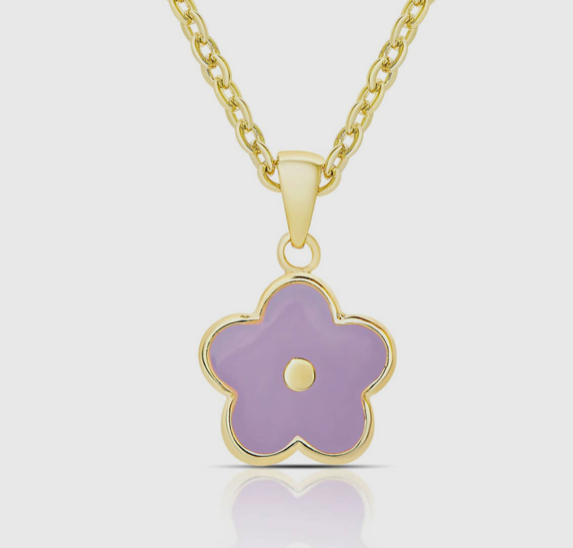 Lily Nily Flower Necklace - Purple*