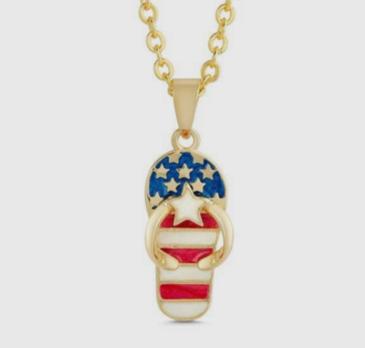 Lily Nily Americana Flip Flop Necklace*
