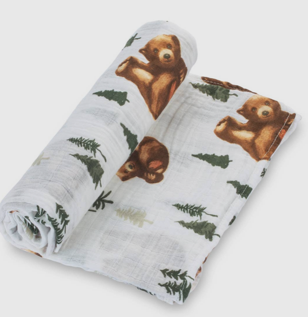 Lolly Banks Brave Little Bear Baby Swaddle Blanket*
