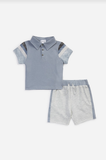 Splendid Boys Slate Blue Stormy Short Set 004