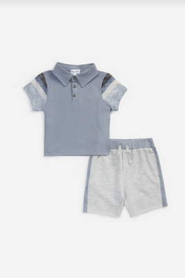 Splendid Boys Slate Blue Stormy Short Set 004