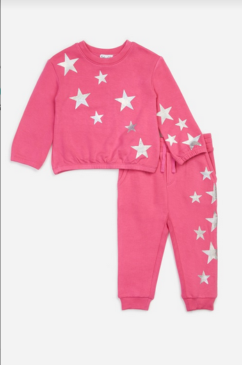 Splendid Girl Pink Supersoft Glitter Stars Set601*