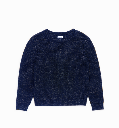 Splendid Navy Glitter Sweater &amp; Silver Skirt 597*
