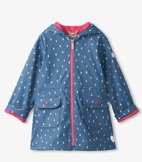 Hatley Tiny Drops Color Change Peplum Jacket 770*