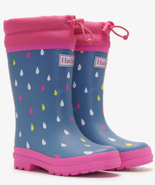 Hatley Tiny Drops Sherpa Lined Rain Boots 569*