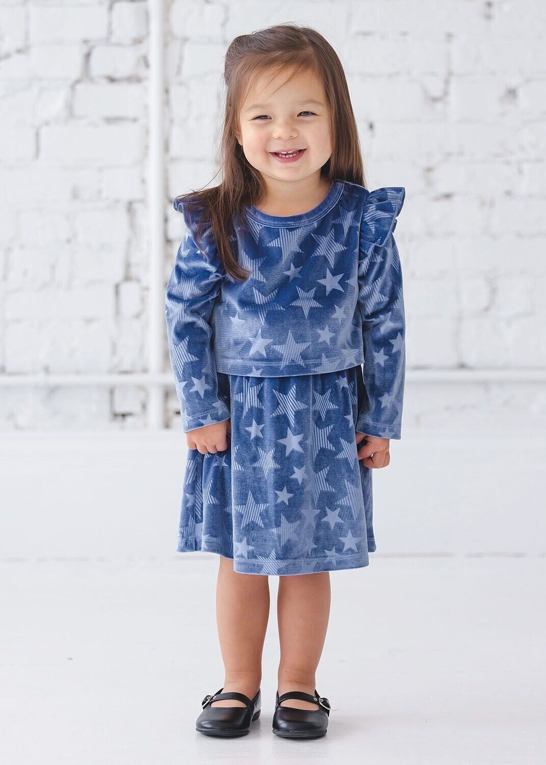 Mabel &amp; Honey Girls Star Bella Velvet Dress 366*