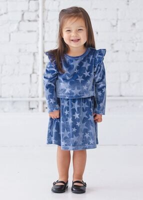 Mabel &amp; Honey Girls Star Bella Velvet Dress 366*