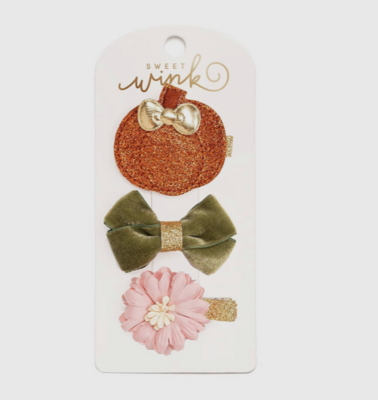 Sweet Wink Pumpkin Clip Set