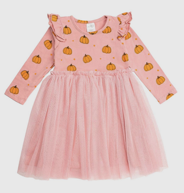 Sweet Wink Pumpkin Blush L/S Tutu Dress* 