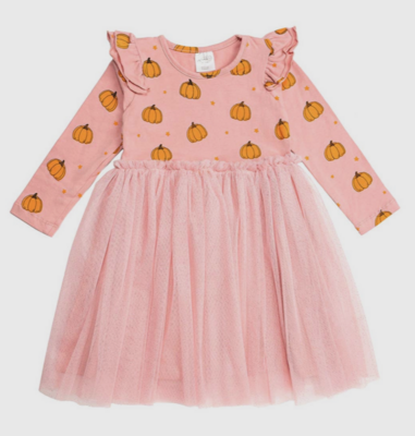 Sweet Wink Pumpkin Blush L/S Tutu Dress 