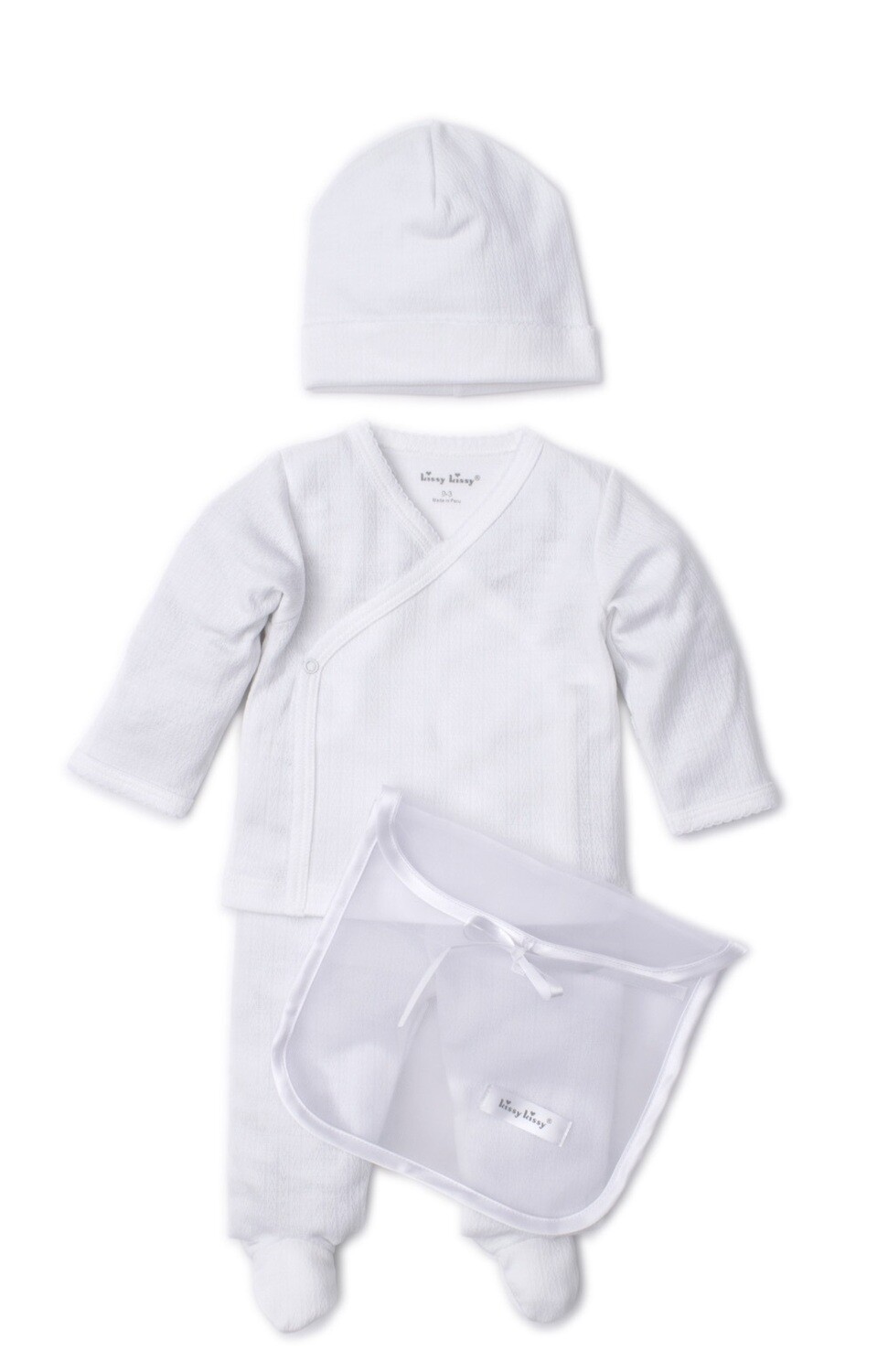 Kissy Take Me Home Pointelle Set - White