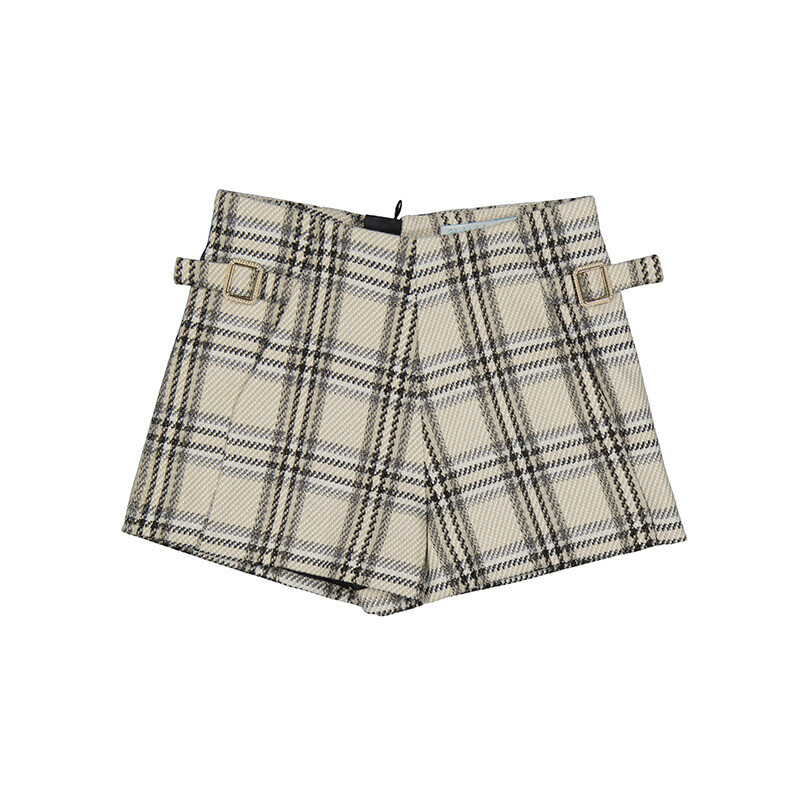 Abel &amp; Lula Girls Beige Plaid Shorts 5761*