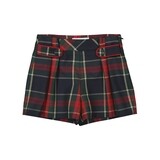 Abel &amp; Lula Girls Navy Plaid Shorts 5762*