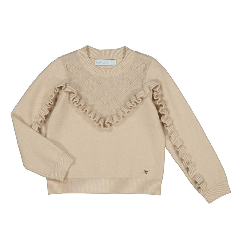 Abel &amp; Lula Girls Beige Sweater 5851*