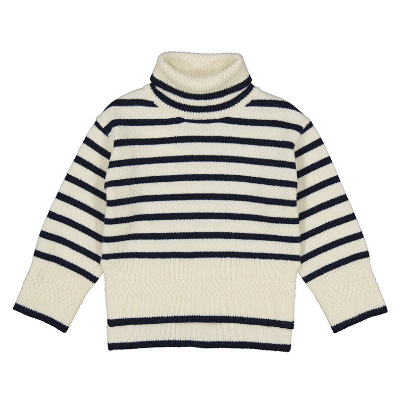 Abel & Lula Girls Navy  Stripes Sweater 5853