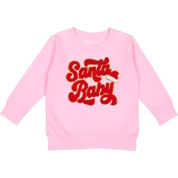Sweet Wink Santa Baby Patch Christmas Sweatshirt