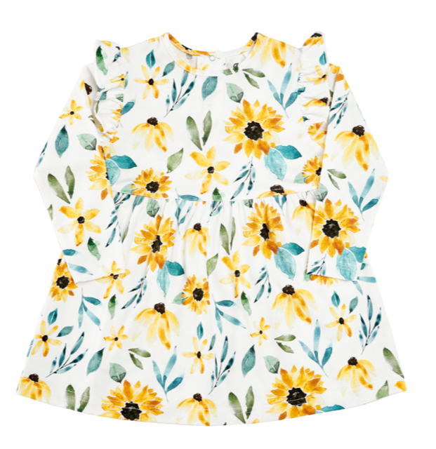 Coccoli Girls Sunflowers Cotton Modal Dress 521