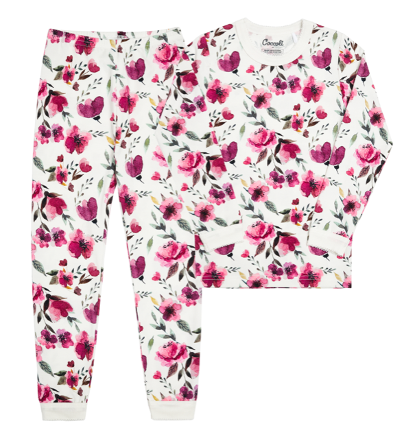 Coccoli Girls Flowers Cotton Modal PJs 502
