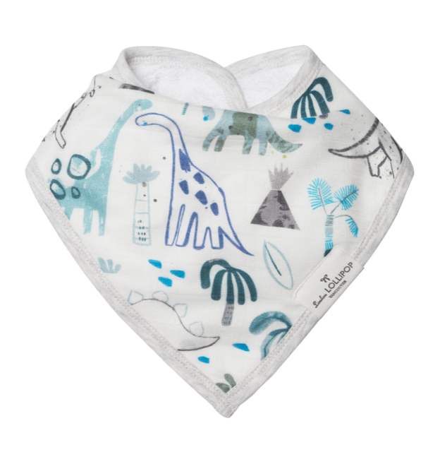 Loulou Lollipop  Bandana Bib Set - Dinosaurs 815