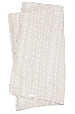 Loulou Lollipop Muslin Swaddle- Grey Mudcloth 616