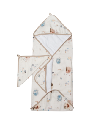 Loulou Lollipop Hooded Towel Set - Cozy Forest