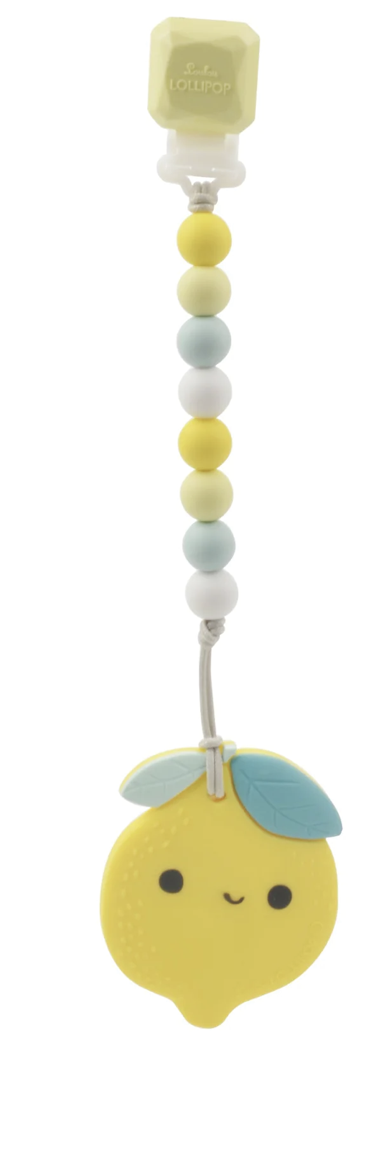 Loulou Lollipop Silicone Teether GEM Set - Lemon 544