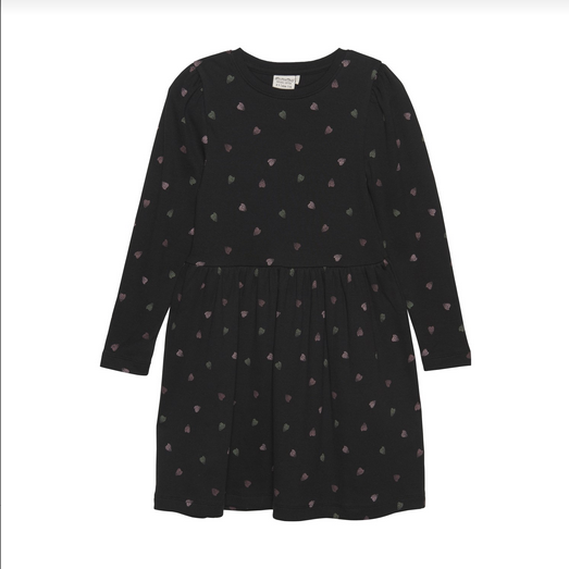 Minymo Girls Black L/S Dress 331*