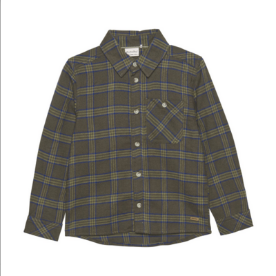 Minymo Boys Olive Night L/S Check Shirt 235*