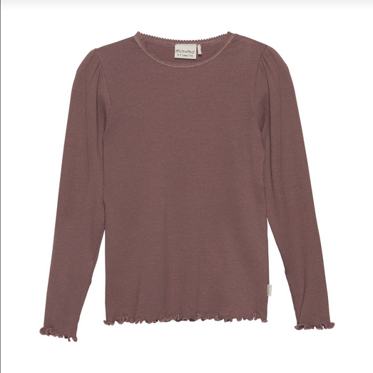 Minymo Girls Rose Taupe L/S T-Shirt 302*