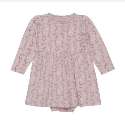Minymo Baby Girls Deauville Mauve L/S Dress 325*