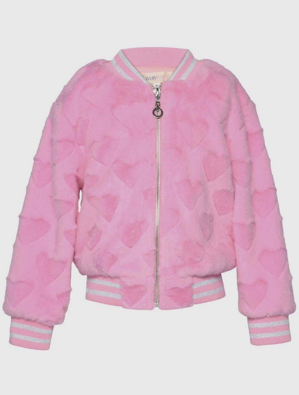Baby Sara Girls Pink Heart Bomber Jacket 031