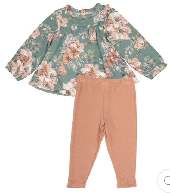 Angel Dear Woodrose Tunic/Leggings Set Green*