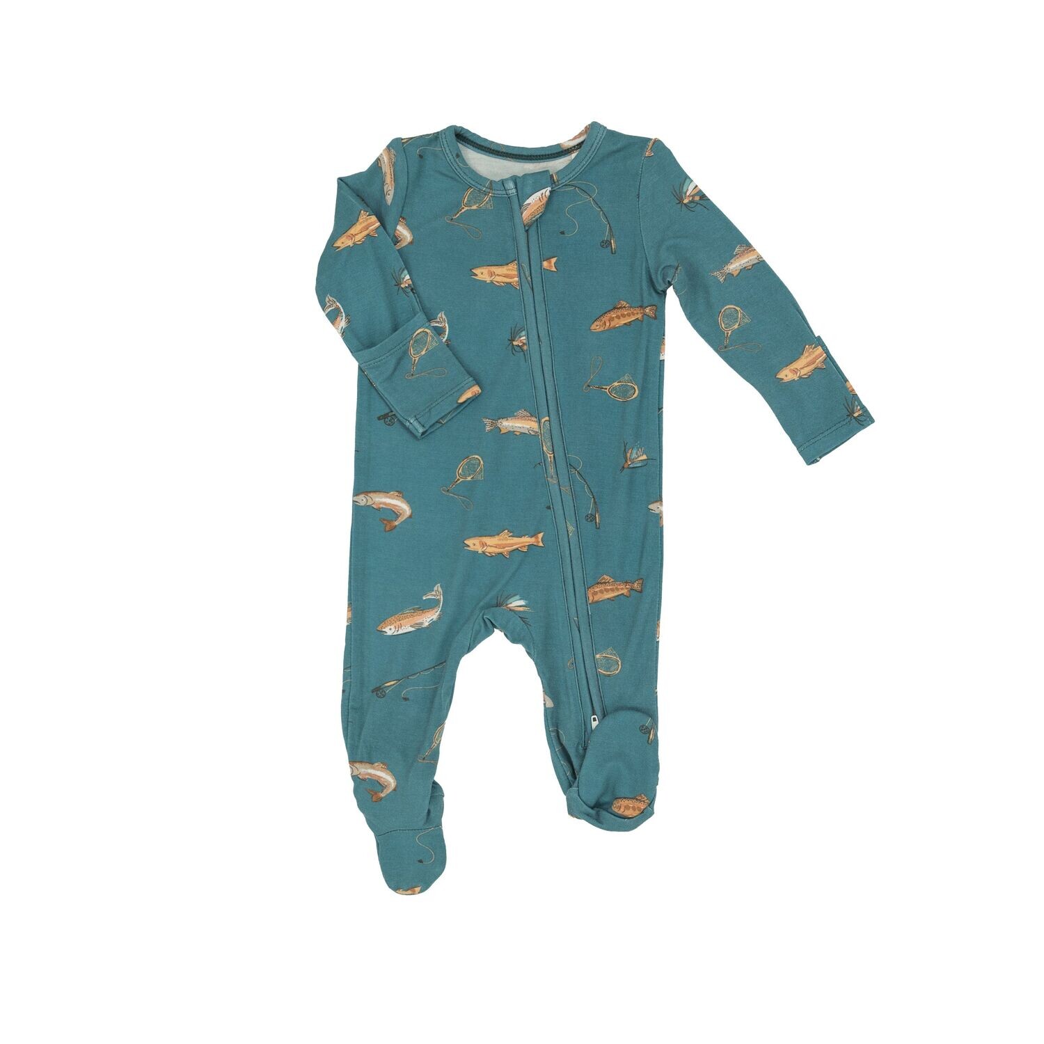 Angel Dear Trout 2way Zip Footie Blue*