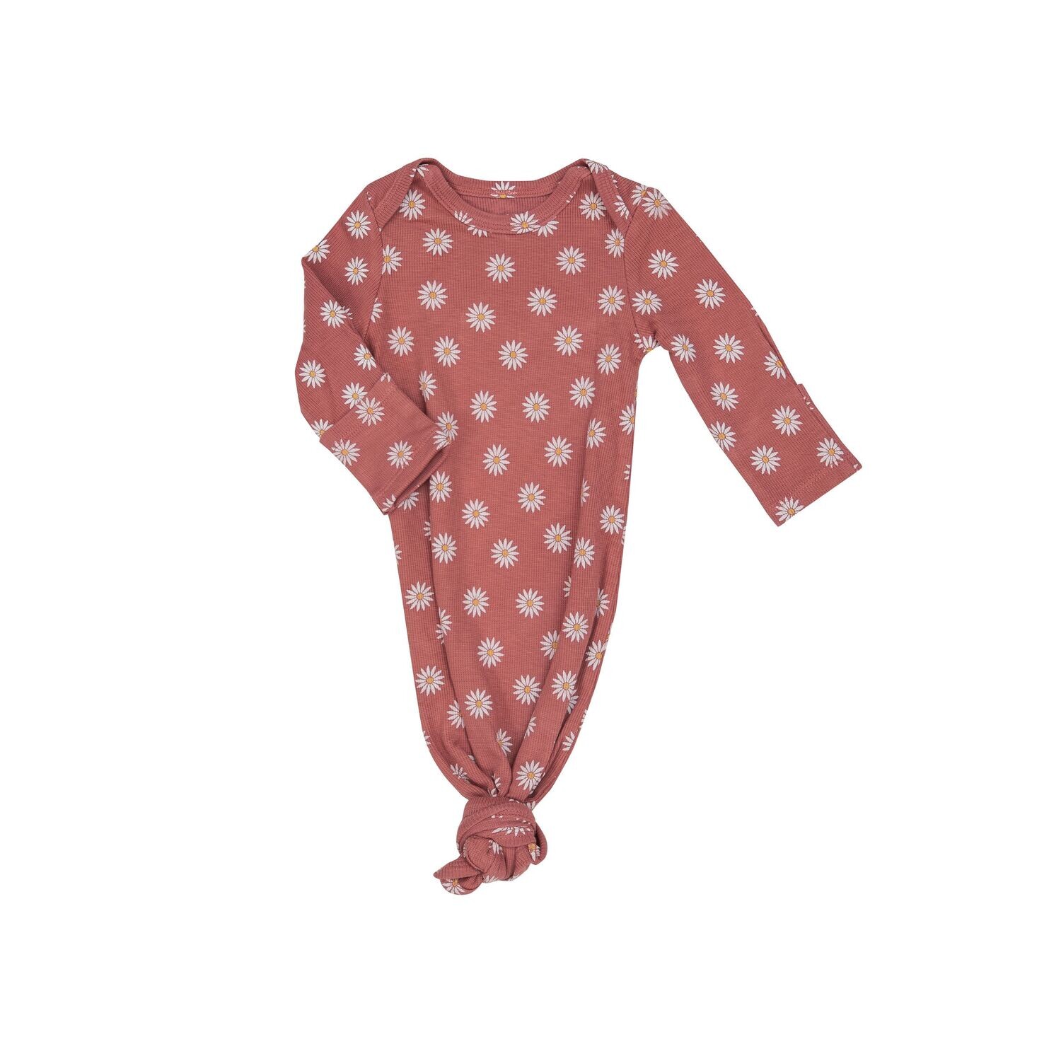 Angel Dear Daisy Dot Knotted Gown (Dusty Rose 0-3M