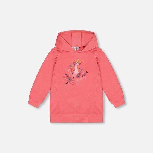 Deux Par Deux Girls Desert Flower Hooded Tunic I75