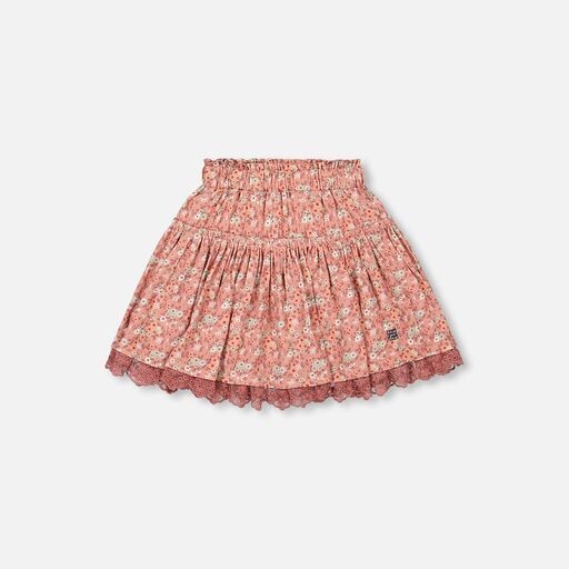 Deux Par Deux Girls Liberty Flowers Skirt G81*