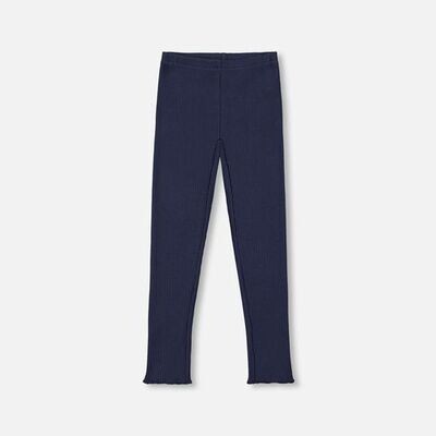 Deux Par Deux Girls Black Iris Rib Leggings G60*