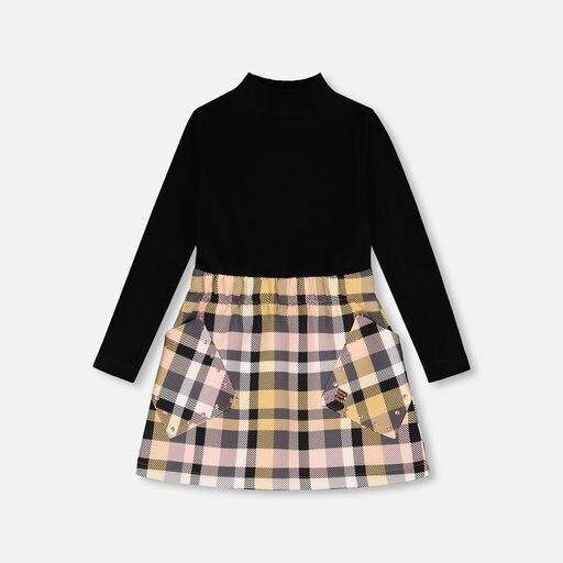 Deux Par Deux Girls Pink Plaid Dress J90*