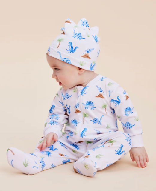 Kissy Baby Boy Footie W/Zipper Dino 282N*
