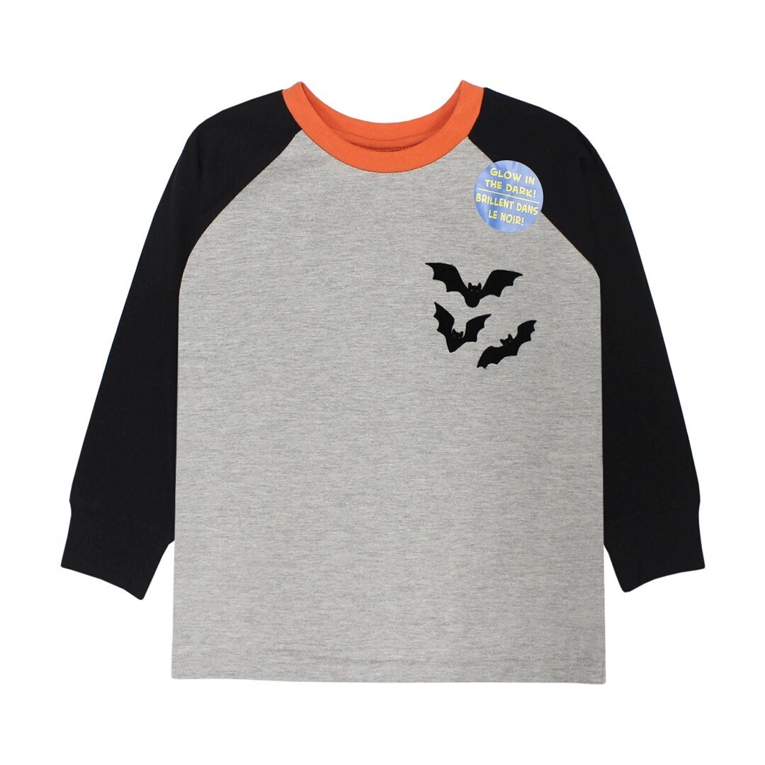 Fangtastic Glow In The Dark Bat Raglan L/S Shirt*