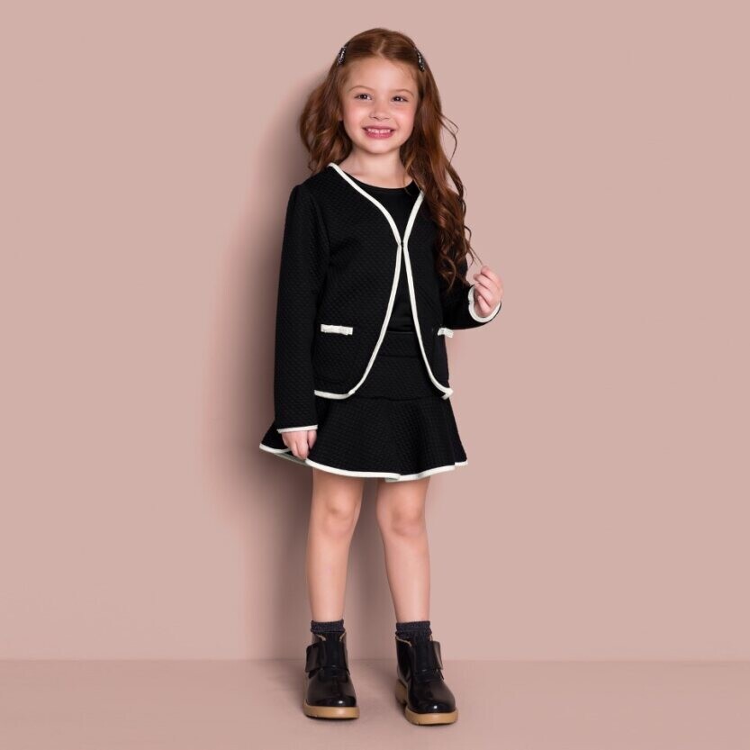 Milon Girls 2-Pc  Black  Set 14586*