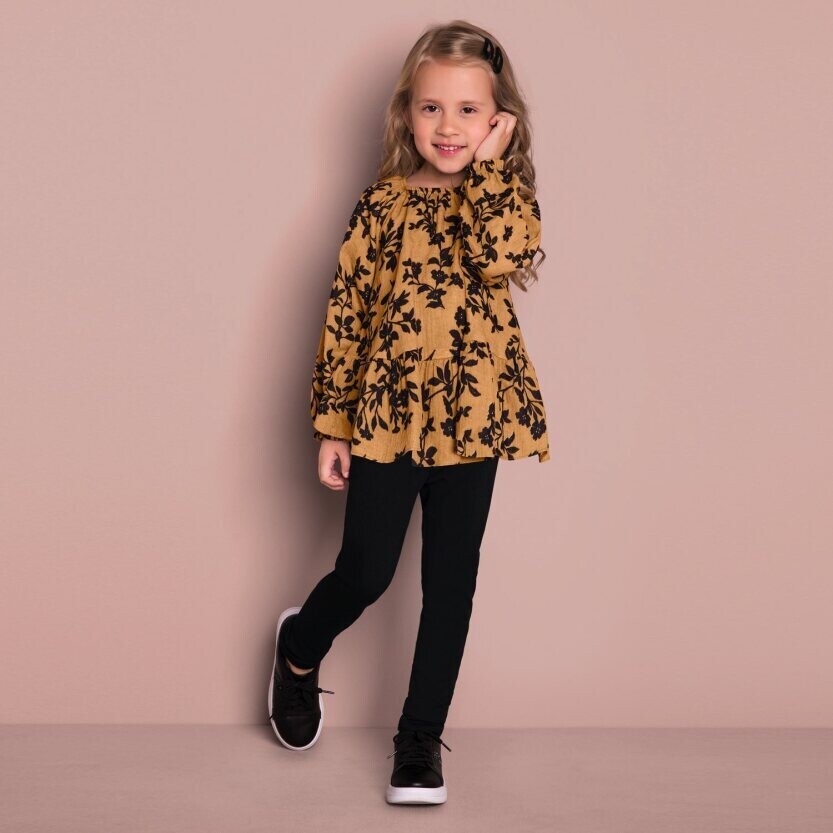 Milon Girls Latte Brown Leggings Set 14601*