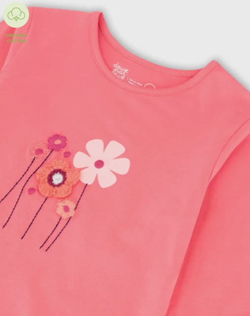 Deux Par Deux Girls Desert Flower L/S T-Shirt I70*