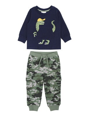 Minibamba Boys T-Rex Shirt & Pant Set 27095