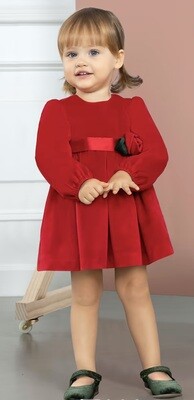 Abel &amp; Lula Baby Girls Red Velvet Dress 5509*